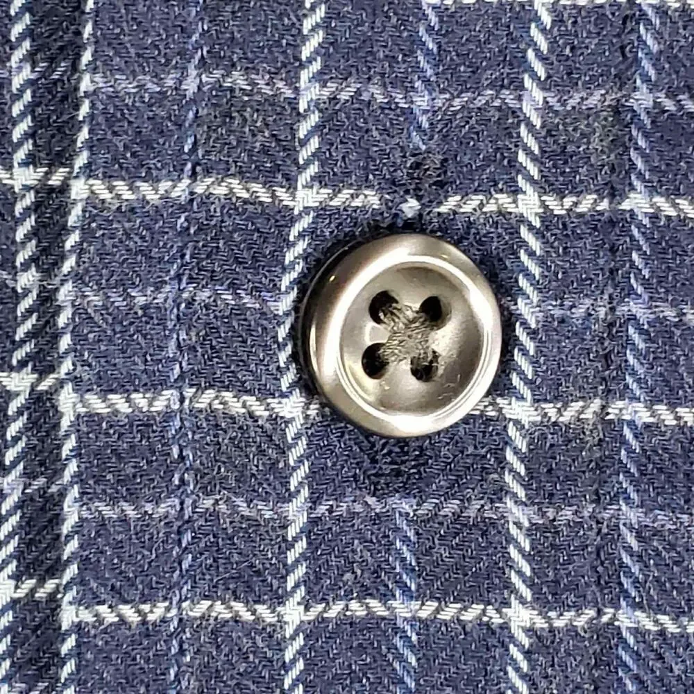 Polo Ralph Lauren Shirt Oxford Button Down Mens Size Large LS Navy Blue Plaid